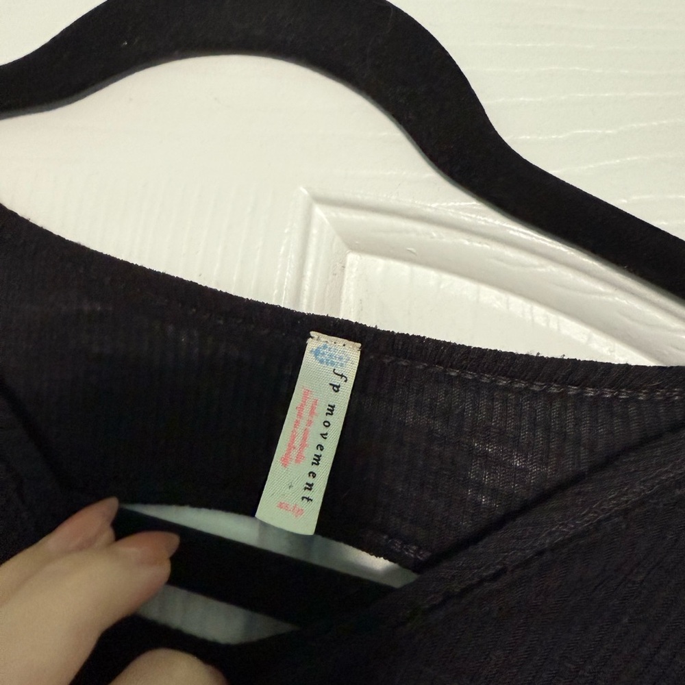 FP Movement by Free People Black Open-Back Long Sleeve Top - Picture 4 of 5